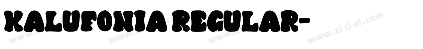 Kalufonia Regular字体转换